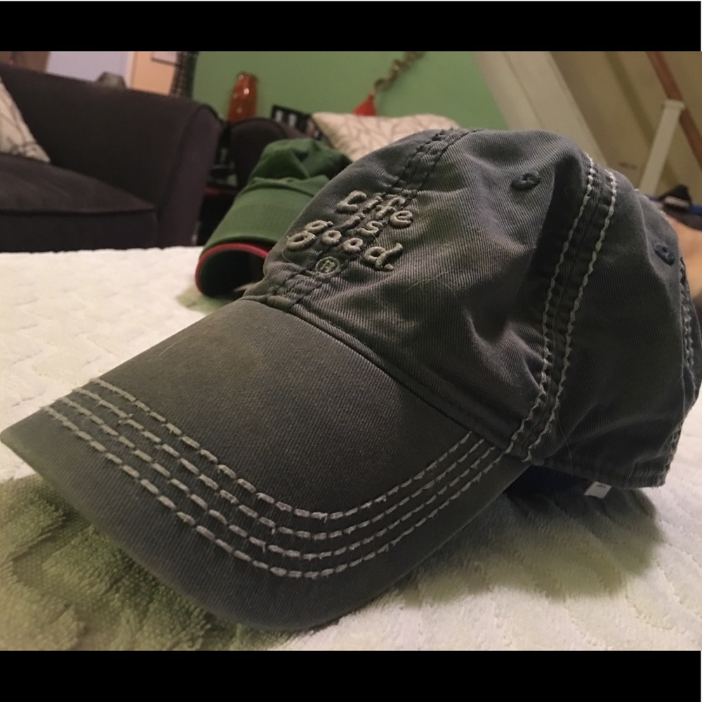 Life Is Good blue adjustable hat OSFM